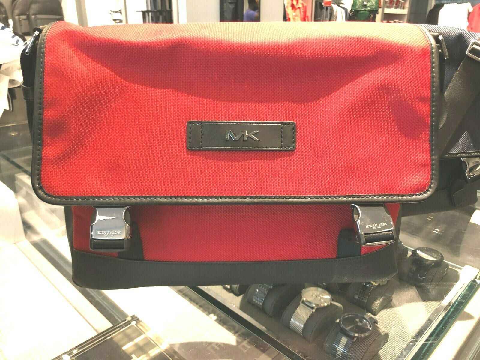 Michael Kors Kent Sport Ballistic Weave Flap Laptop Messenger Bag